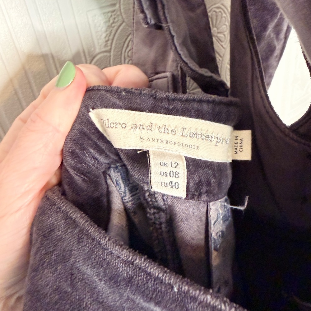Anthropologie Pilcro Velvet Overalls 8 - Picture 5 of 8